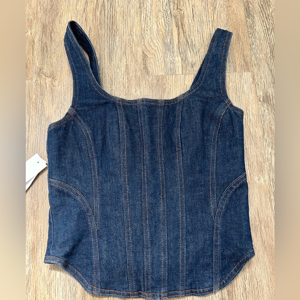 Aritzia Denim Forum The Nikki Denim Bustier